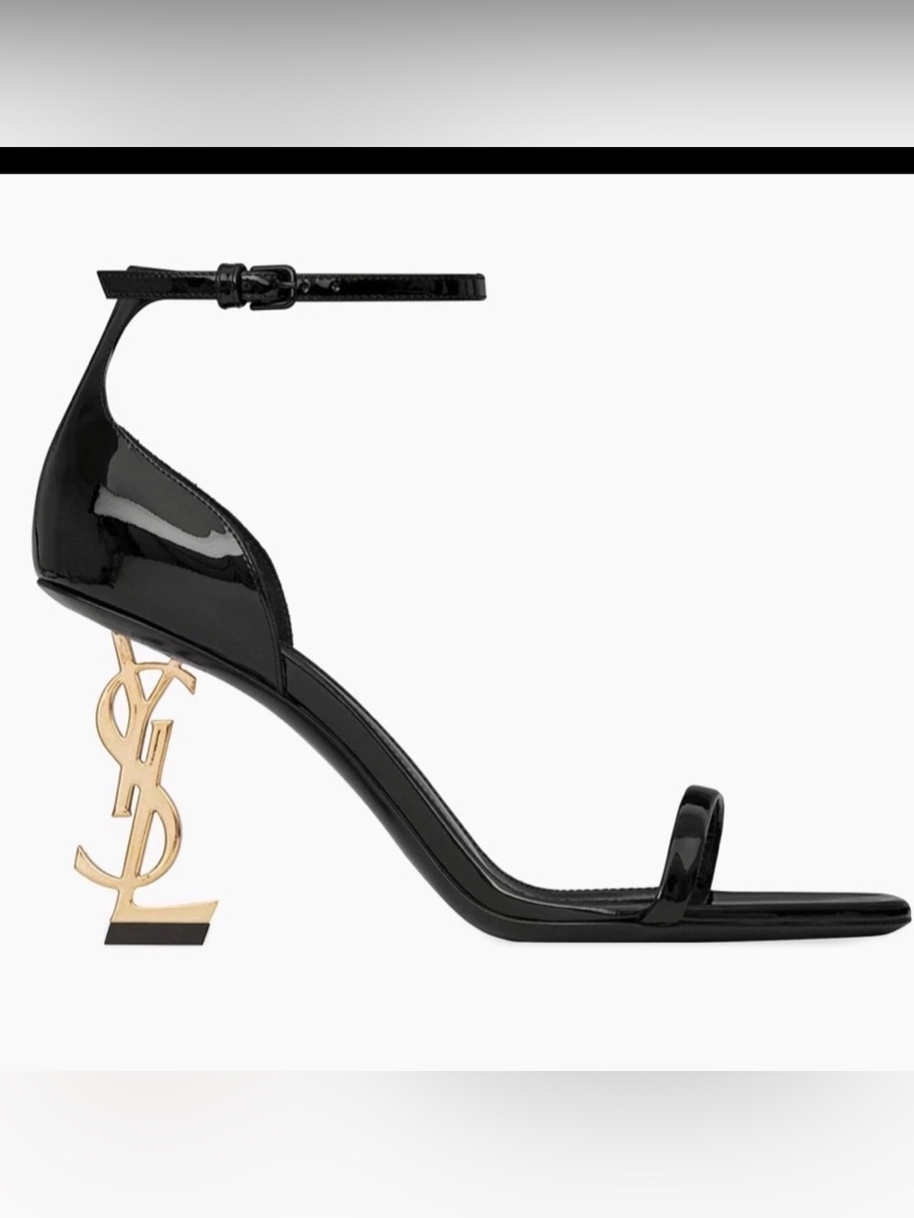 🔥NEW!! Saint Laurent OPYUM SANDALS IN PATENT LEATHER US 39